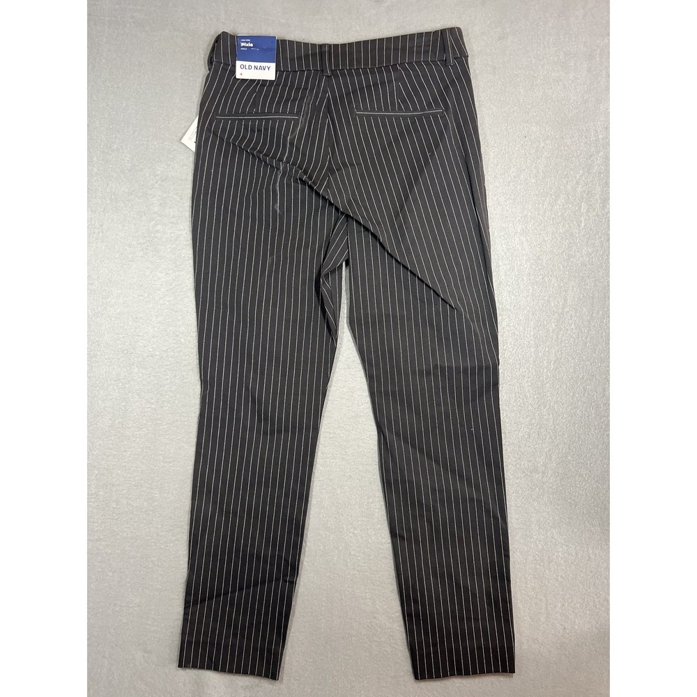 Old Navy Women's High-Rise Pixie Ankle Pants Size 4 Black Pinstripe NWT Stretch - Picture 9 of 9